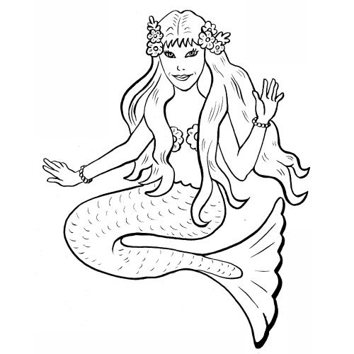 Coloriage à Dessiner Sirene Manga