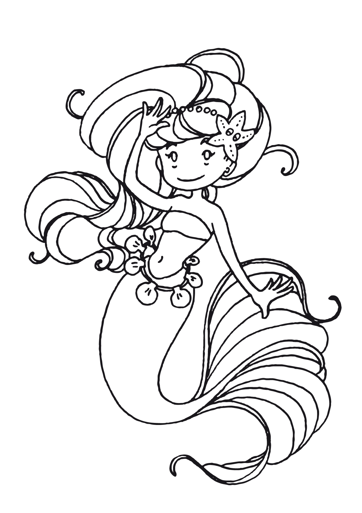 coloriage sirene en ligne