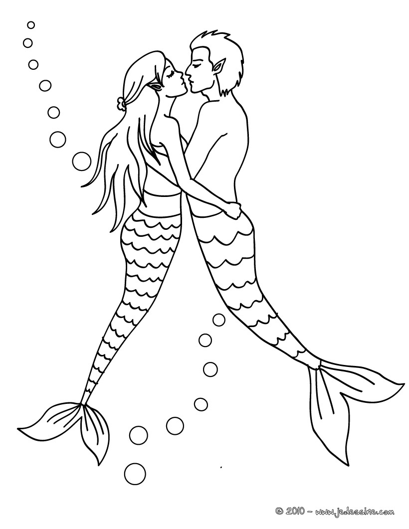 coloriage sirene gratuit a imprimer