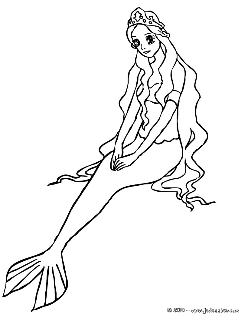 coloriage sirene gratuit