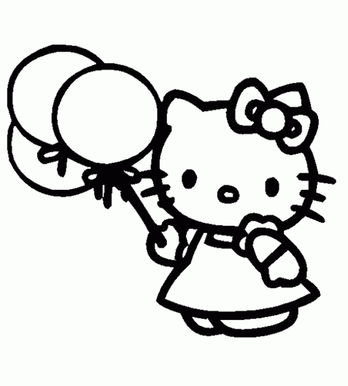 19 dessins de coloriage Sirène Hello Kitty à imprimer
