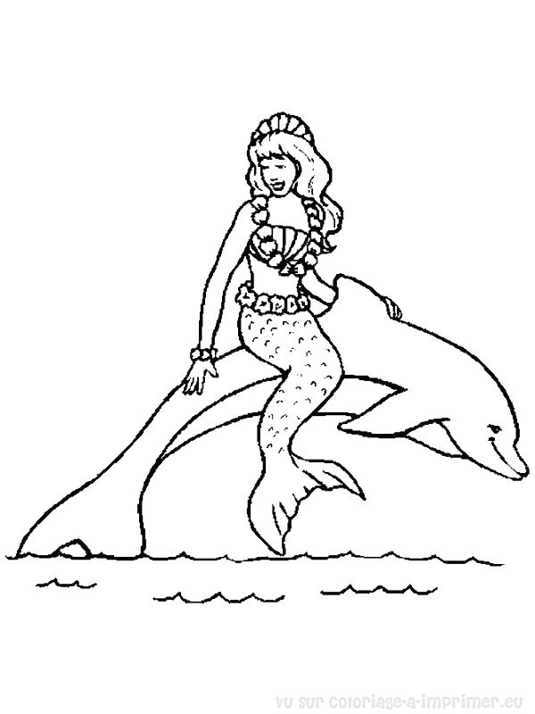 coloriage merliah la sirène