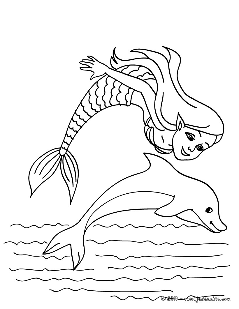 coloriage   imprimer sirene Voir le dessin