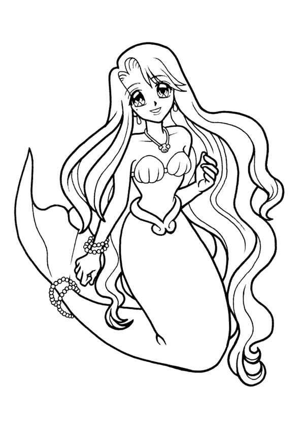 coloriage à dessiner barbie sirene surfeuse