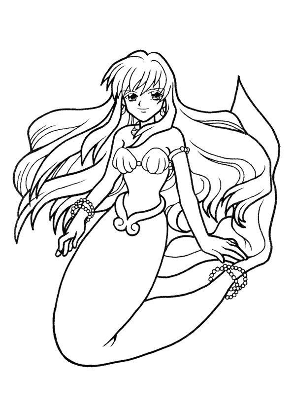 coloriage à dessiner ariel petite sirene 2