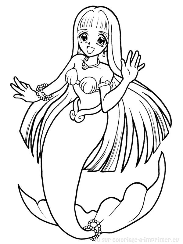 dessin bebe sirene