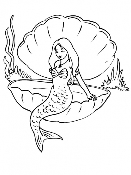 coloriage sirene