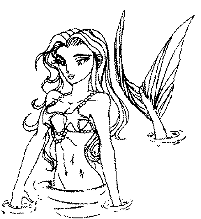 coloriage jasmine sirene