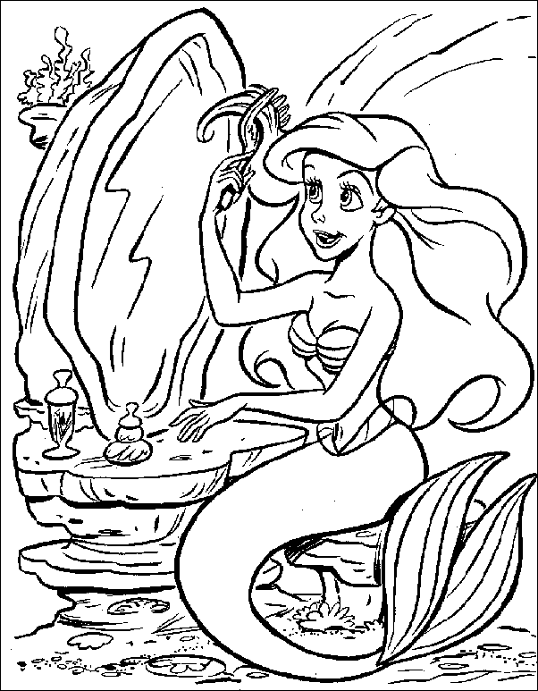 coloriage à dessiner dora sirene imprimer