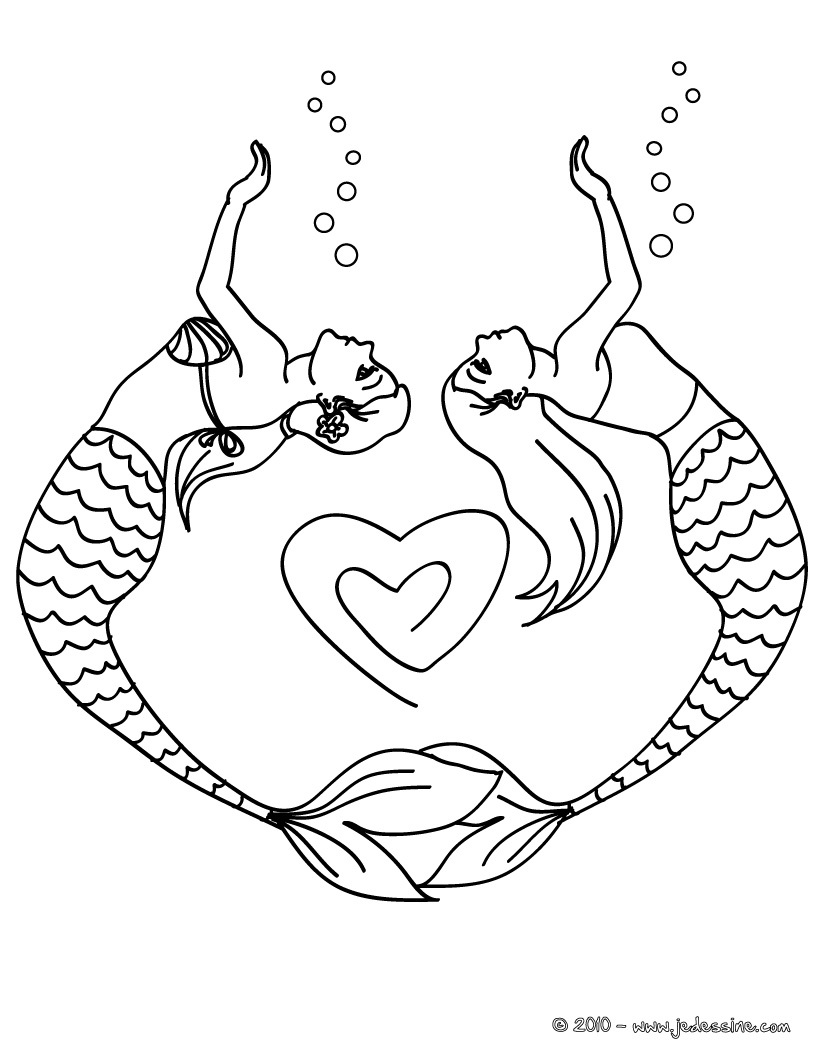 dessin fille sirene