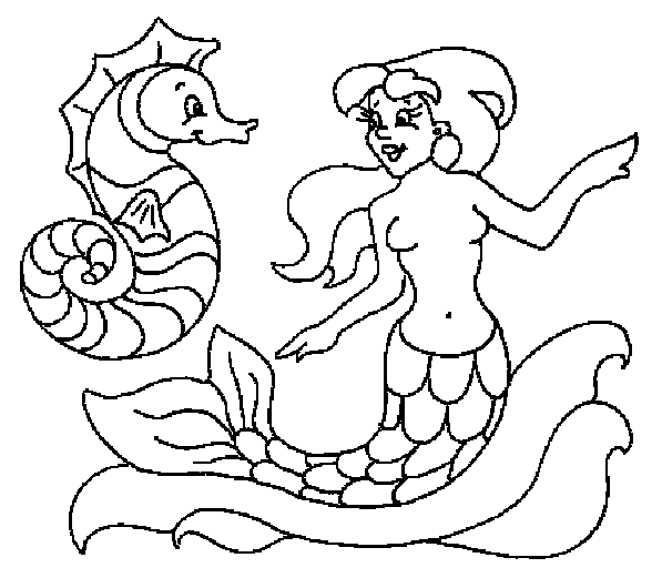 dessin à colorier jasmine sirene