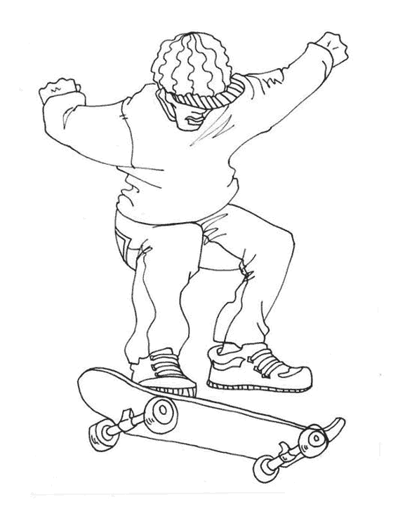 dessin  colorier en ligne skateboard