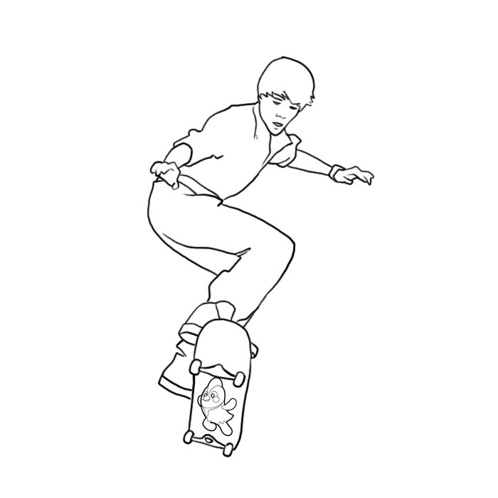 coloriage de skateboard en ligne