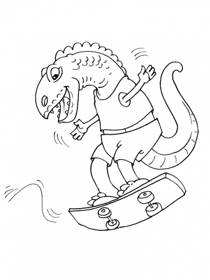 coloriage skateboard gratuit