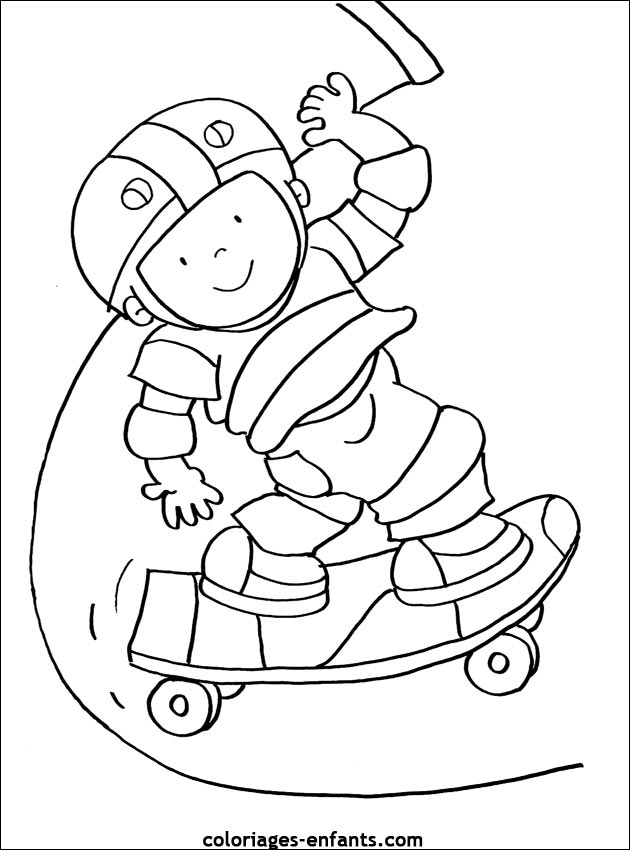 coloriage de skater