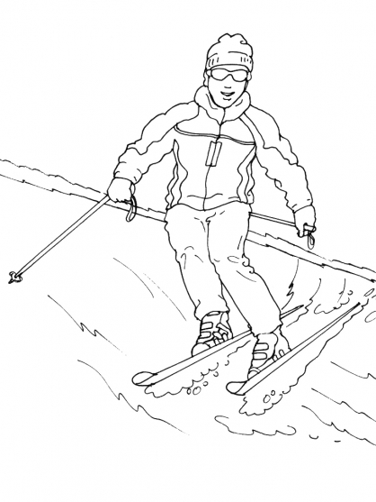 coloriage ski en ligne