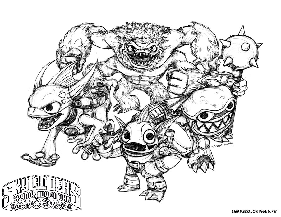 11 dessins  de coloriage  Skylanders  Giants Thumpback A 