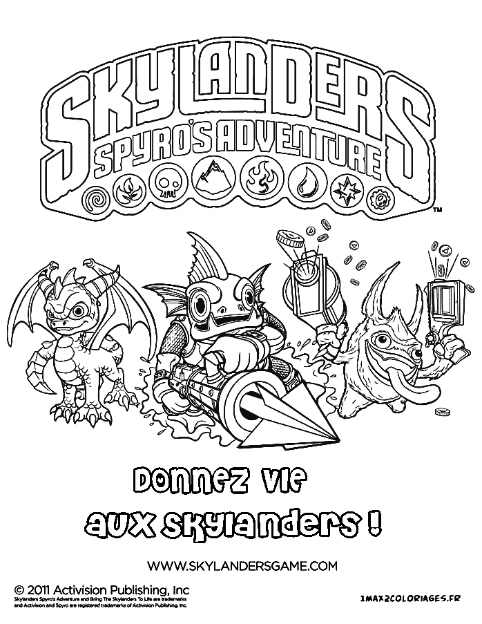 coloriage skylanders spyro