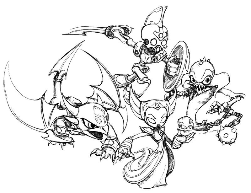 14 dessins de coloriage Skylanders Spyro à imprimer coloriage skylanders spyro