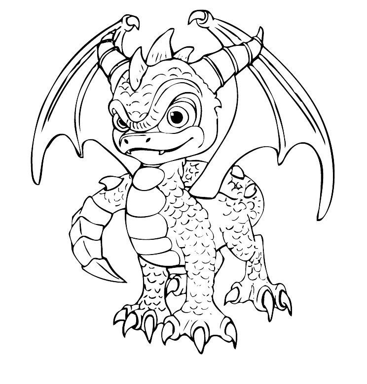 14 dessins de coloriage Skylanders Spyro à imprimer coloriage skylanders spyro