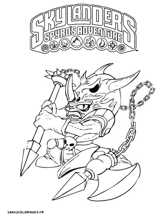 coloriage skylanders spyro