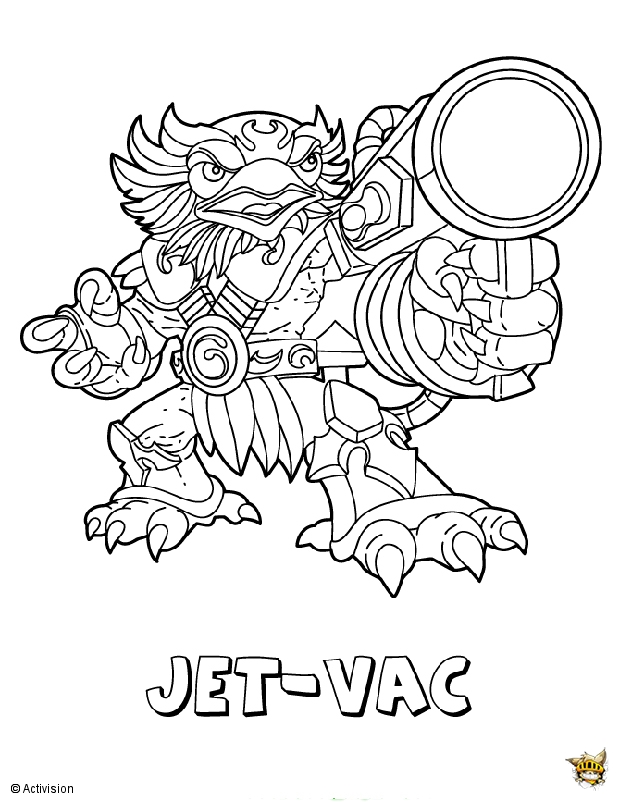 coloriage skylanders trap team feu