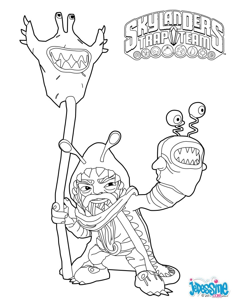 coloriage skylanders trap team feu