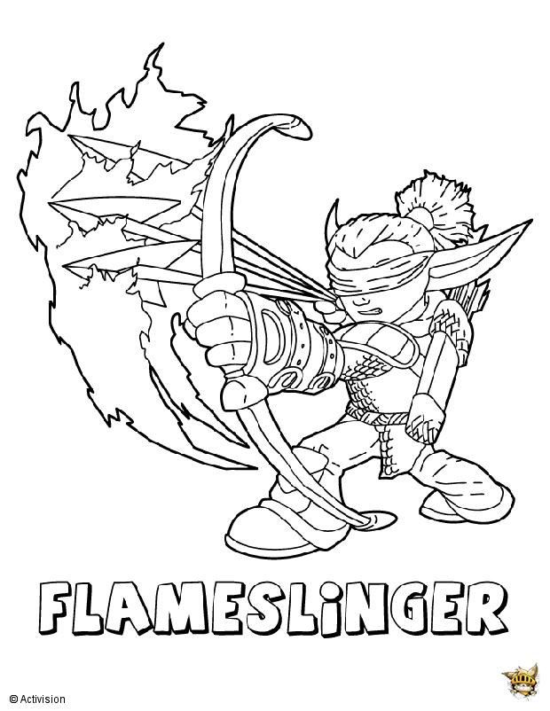 coloriage skylanders trap team feu