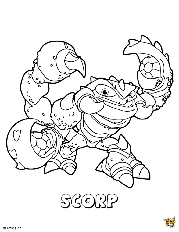 coloriage skylanders trap team feu