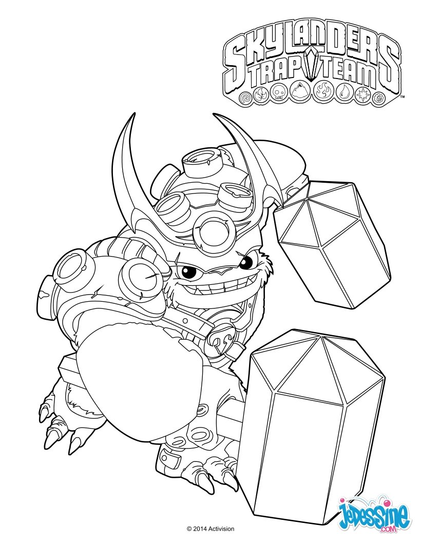 coloriage skylanders trap team