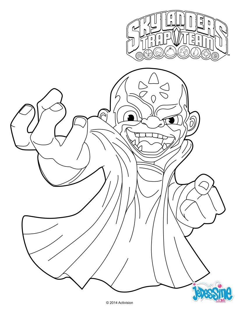 coloriage skylanders trap team