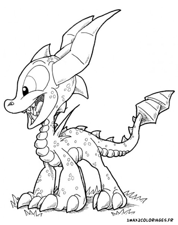 coloriage  dessiner skylanders boomer