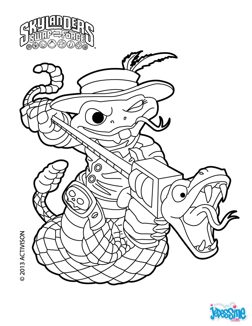 coloriage   imprimer skylanders hot head