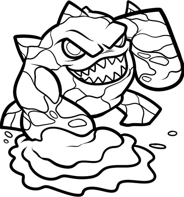 coloriage  dessiner skylanders double trouble