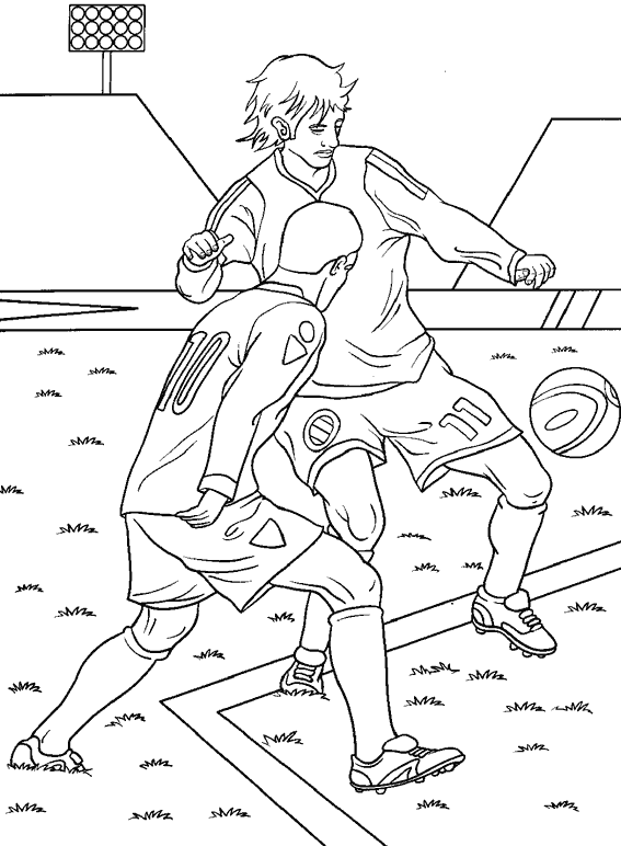 coloriage à dessiner soccer