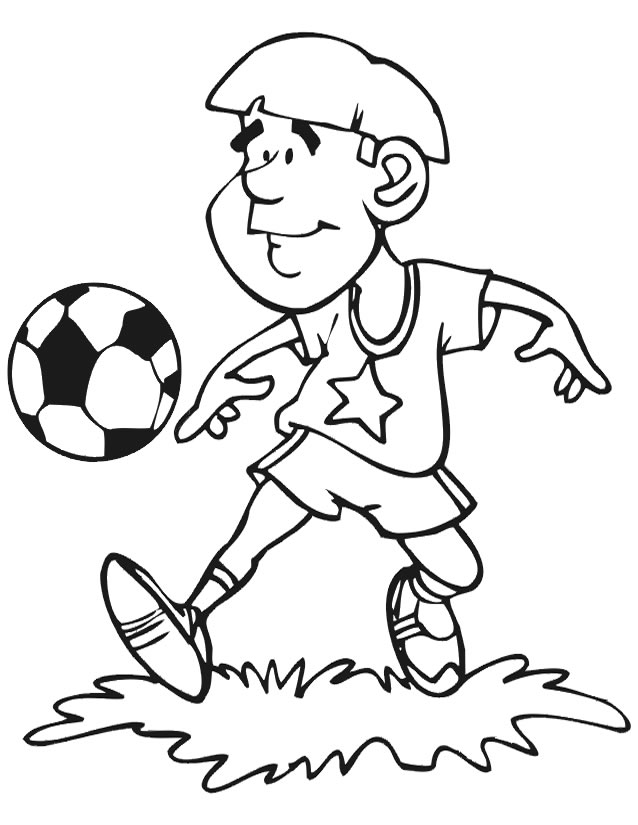 dessin  colorier ballon soccer