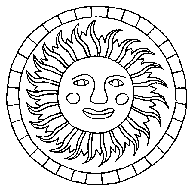 coloriage à dessiner terre soleil