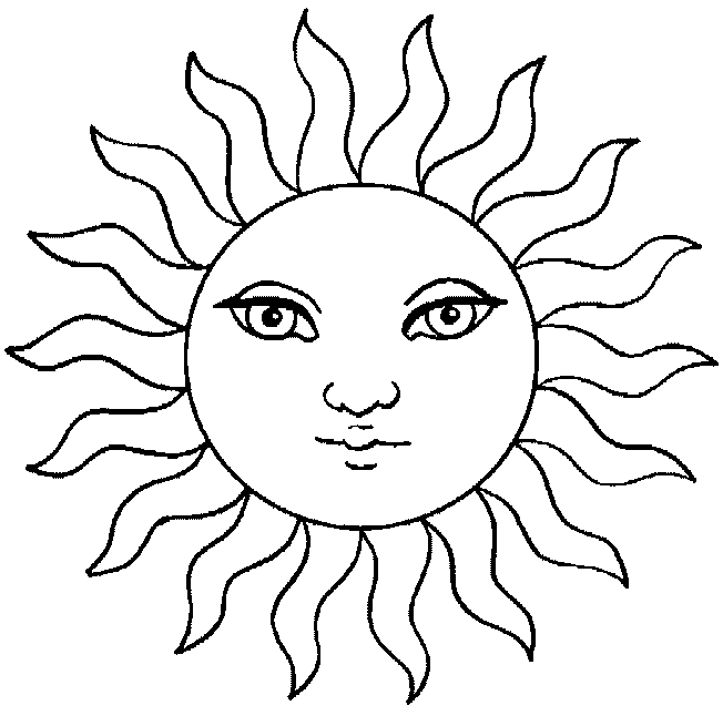 coloriage à dessiner soleil aztÃ¨que
