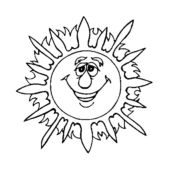 dessin à colorier soleil