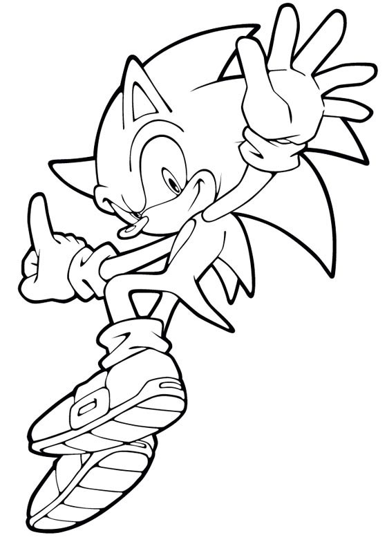 dessin a colorier sonic boom gratuit