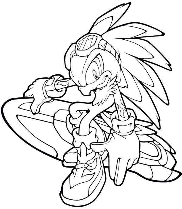 coloriage sonic boom