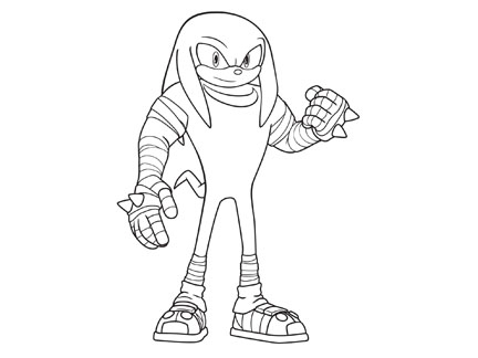 dessin à colorier sonic boom à imprimer