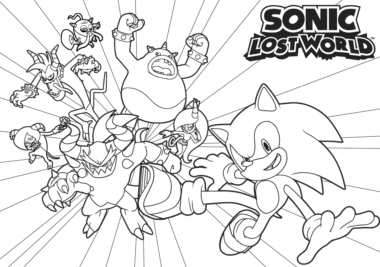 coloriage sonic boom