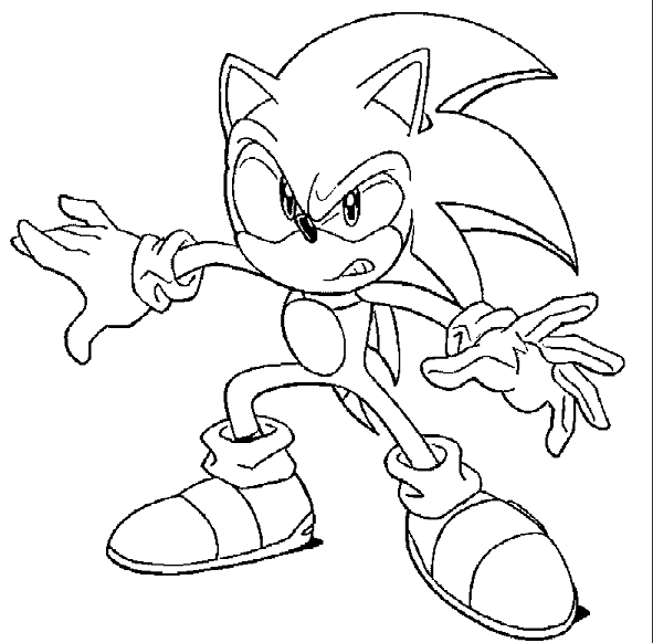 dessin Ã colorier de sonic boom a imprimer