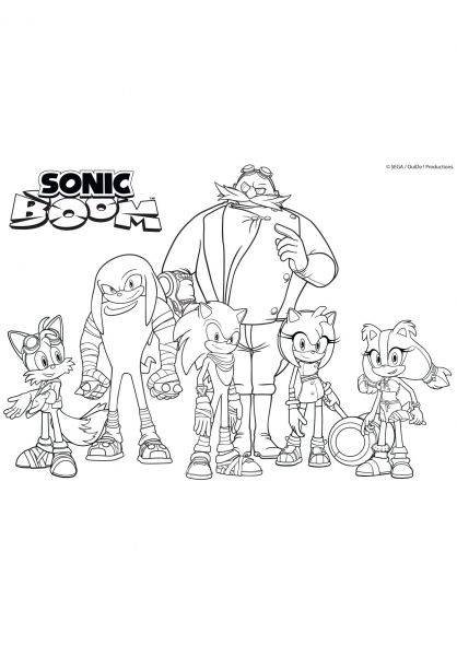 coloriage sonic boom