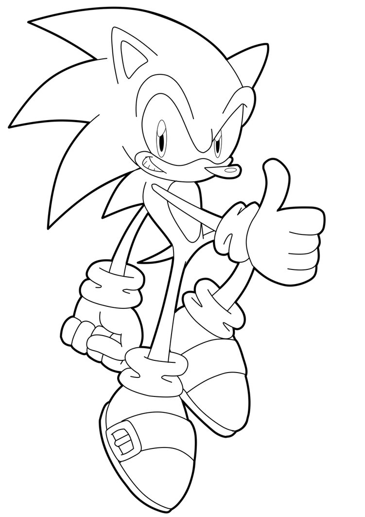 dessin sonic avec epee