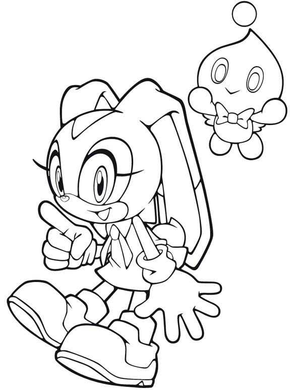 coloriage sonic amy