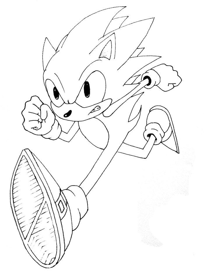 coloriage à dessiner de sonic gratuit