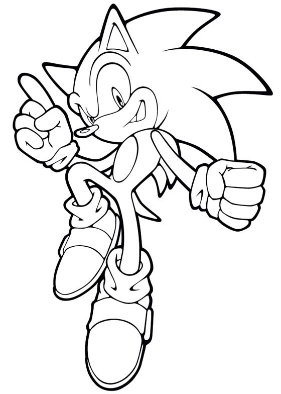 coloriage à dessiner personnage sonic