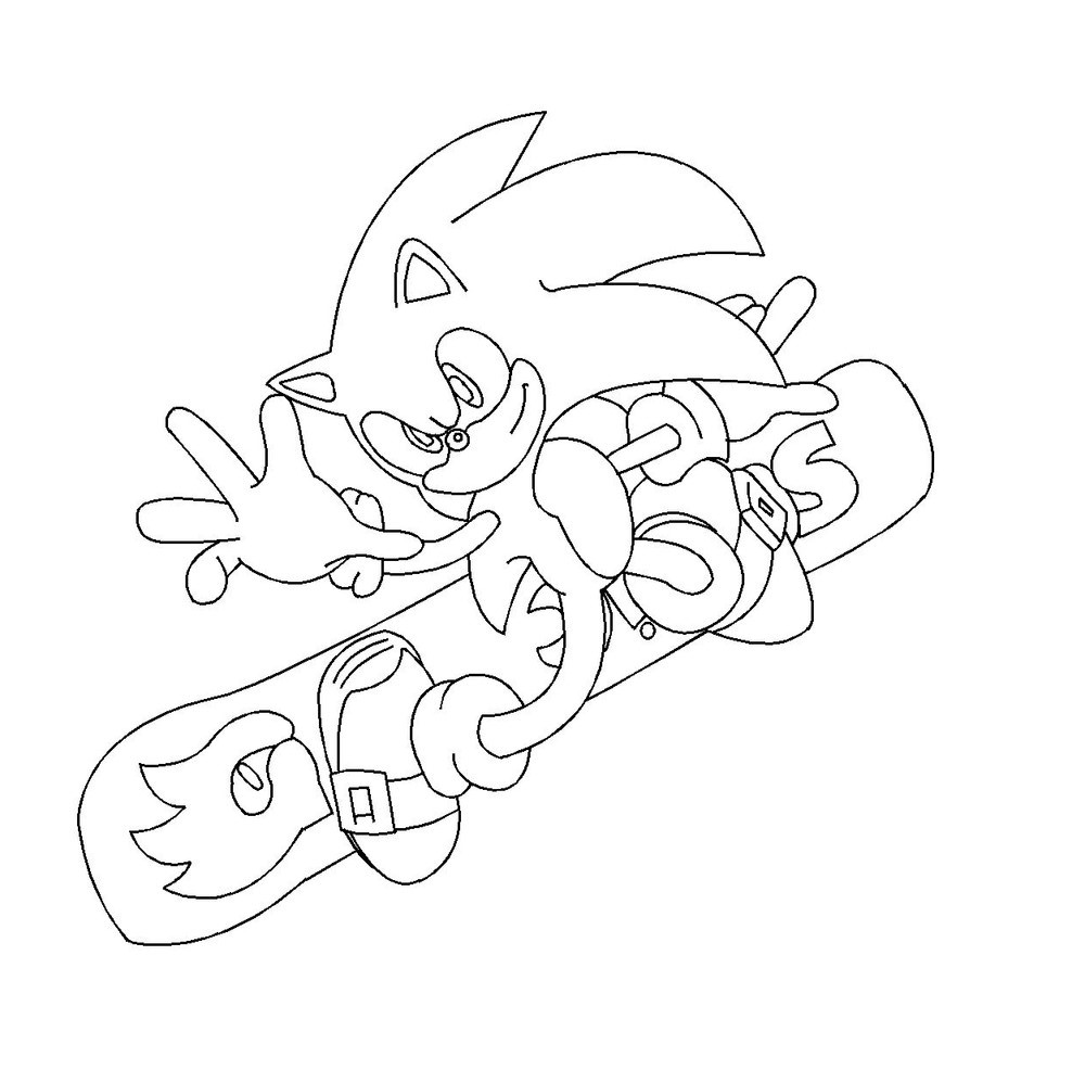 dessin à colorier silver sonic